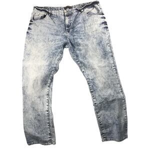 Southpole Vtg Y2K Loose Stretch Baggy Jean 44x32 Blue Distressed Acidwashed